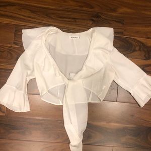 Tie front blouse